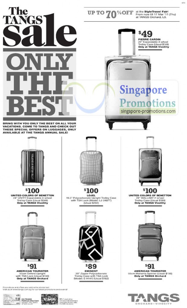 25 Feb Pierre Cardin, United Colors of Benetton, Lojel, American Tourister, Eminent