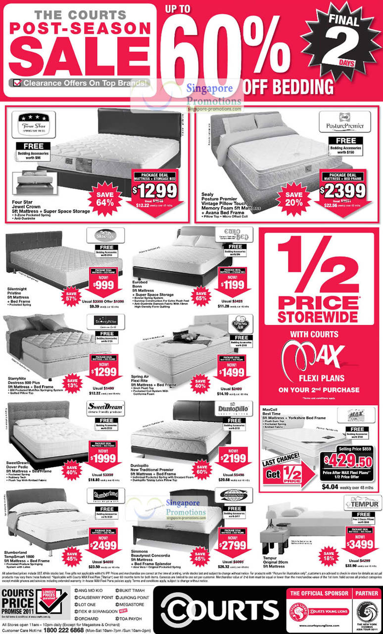 26 Feb Mattresses, Spring Air, SweetDream, Eurobed, Simmons