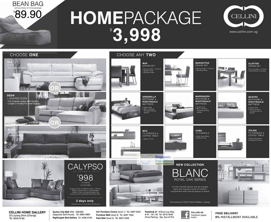 26 Mar Home Package 3998, Bean Bag, Calypso, Blanc Royal Oak