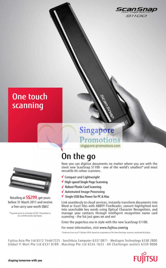 Fujitsu ScanSnap S1100 14 Feb 2011