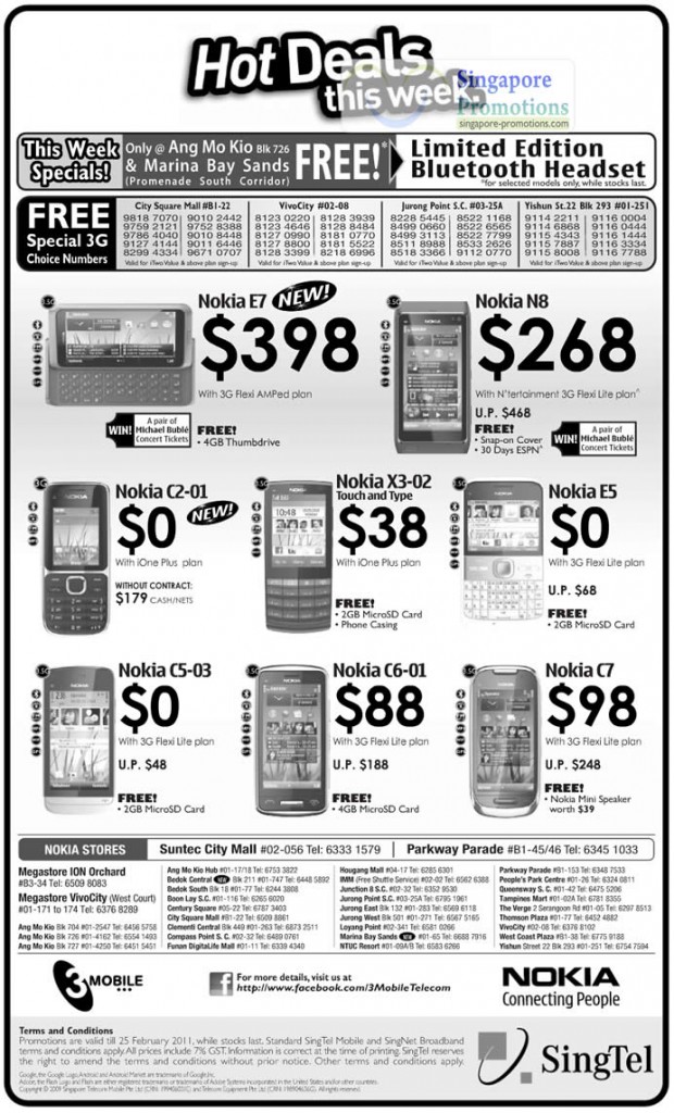 Nokia E7, N8, C2-01, X3-02, E5, C5-03, C6-01, C7