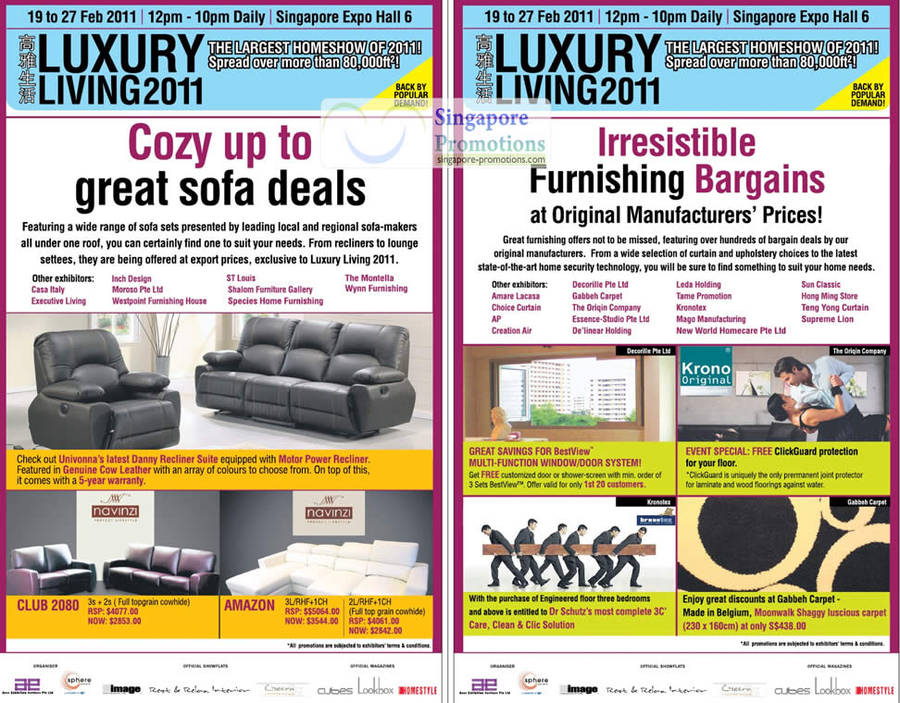 Sofa Deals, Furnishing Bargains