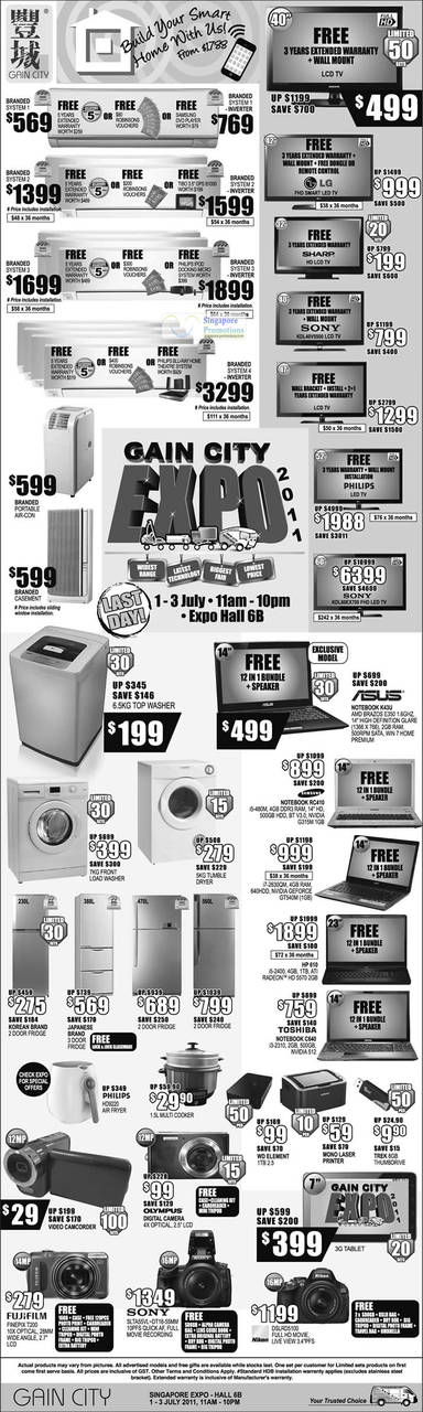 3 Jul Air Conditioner, System 1, System 3, System 2, TV, Sony KDL40V5500, KDL60EX700, ASUS K43U Notebook, Samsung RC410, Fridge, Toshiba C640, HP 610, Digital Camera DSLR, Fujifilm Finepix T200