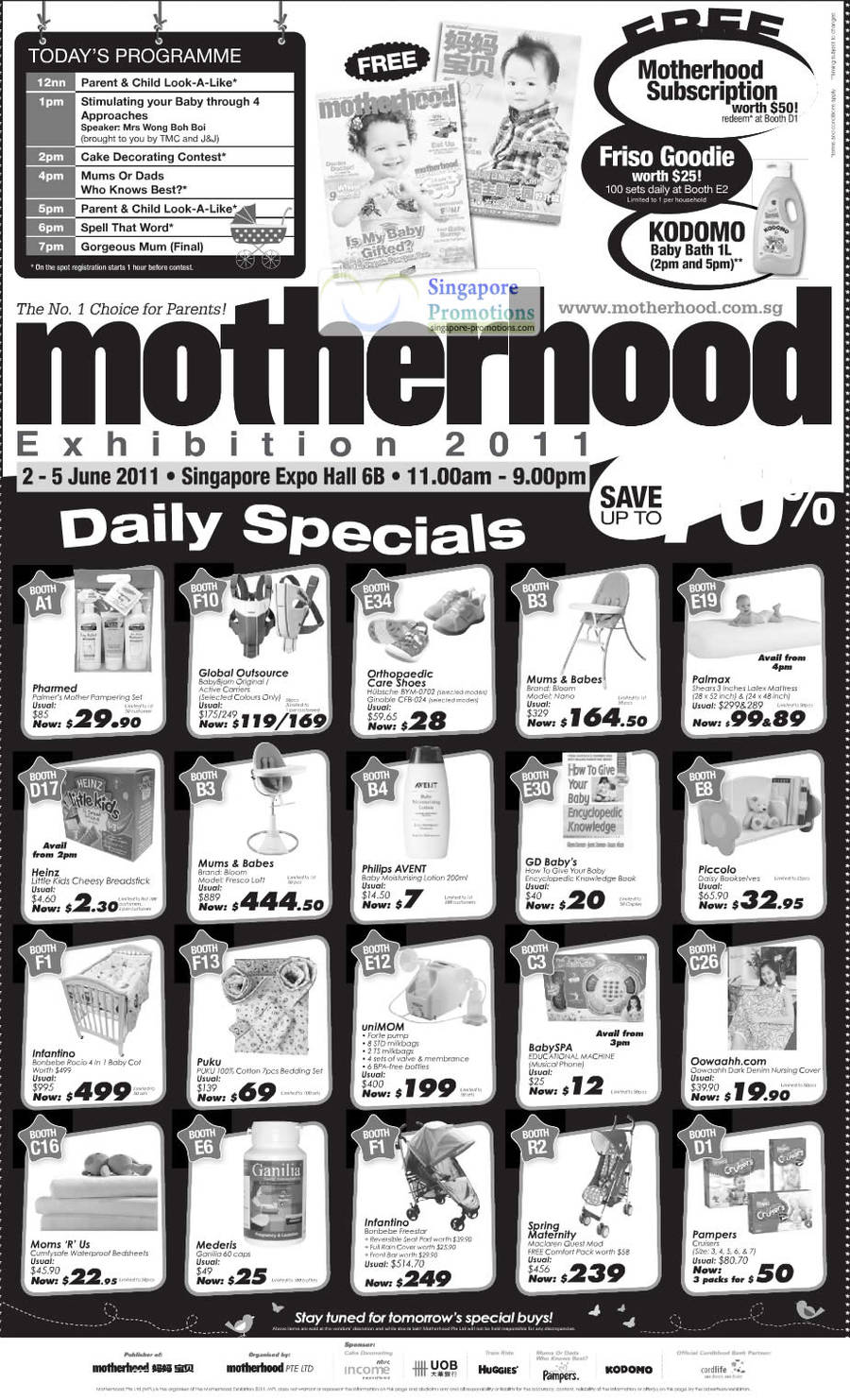 4 Jun Daily Specials Pharmed, Global Outsource, Mums Babes, Palmax, Piccolo, Infantino, Unimom, Spring Maternity, Moms R Us, Oowaahh, Puku