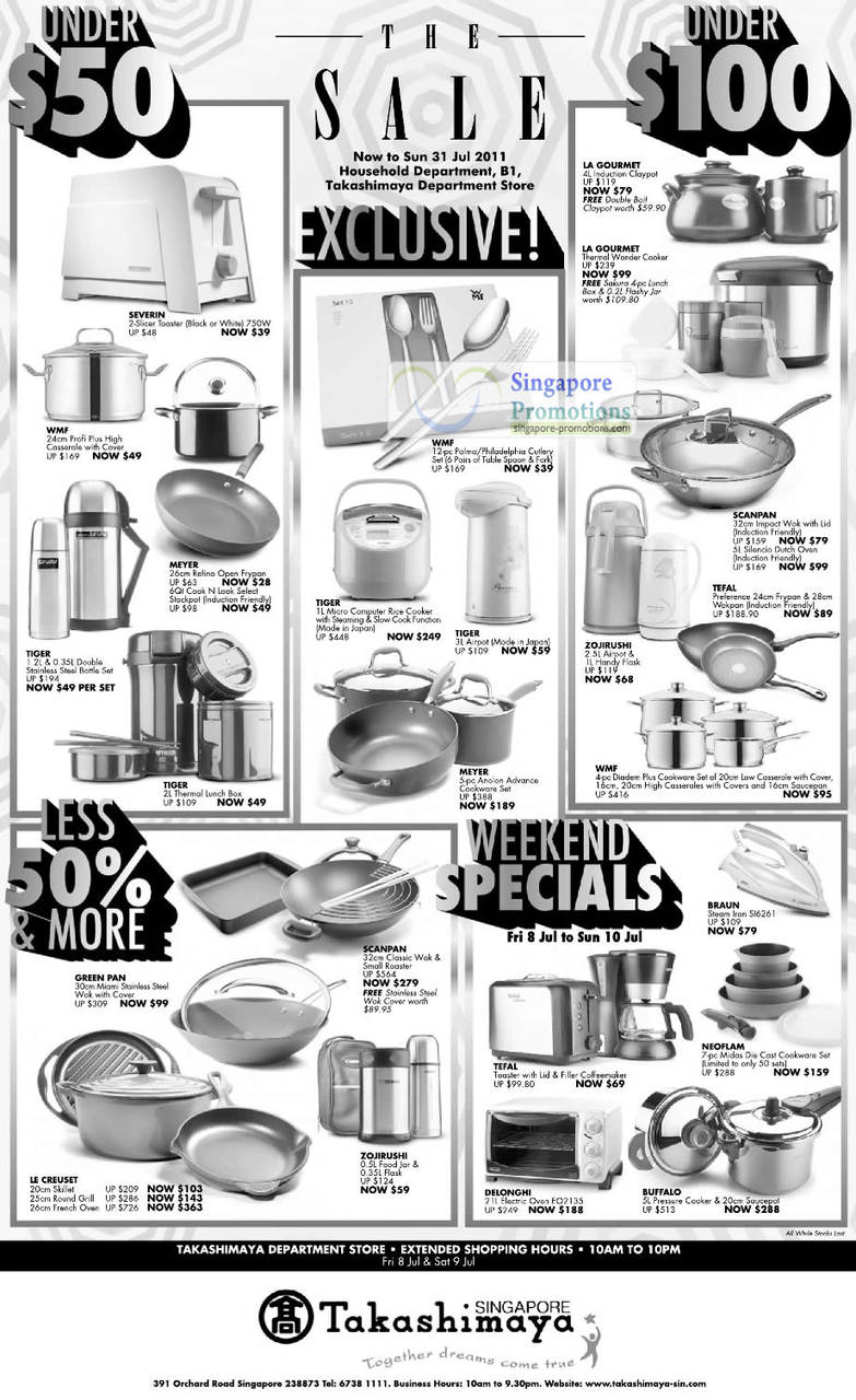 8 Jul Kitchenware Severin, WMF, Meyer, La Gourmet, Scanpan, Tefal, Zojirushi, Tiger, Delonghi, Buffalo, Braun, Neoflam, Le Creuset