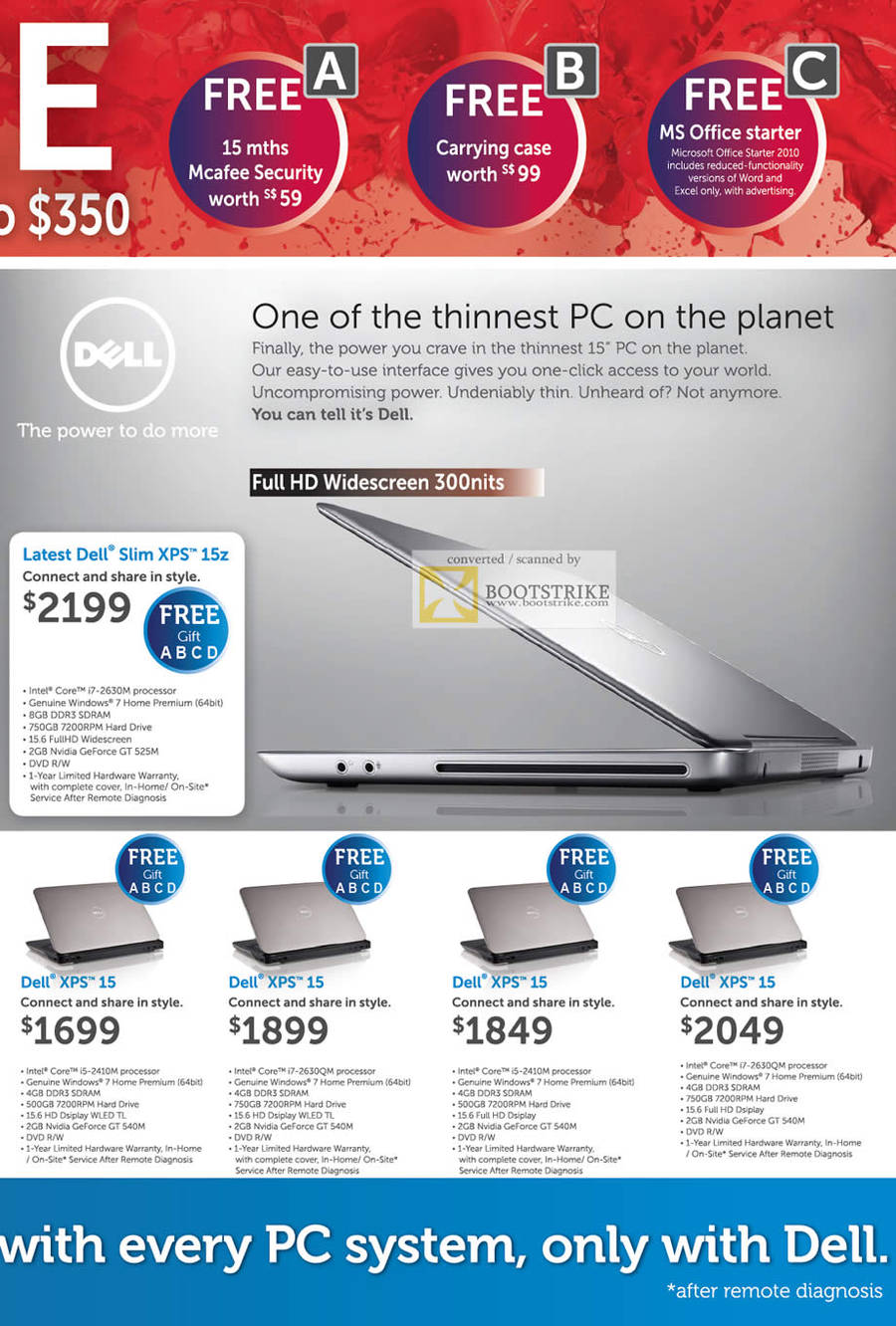 Dell Notebooks Slim XPS 15z 15