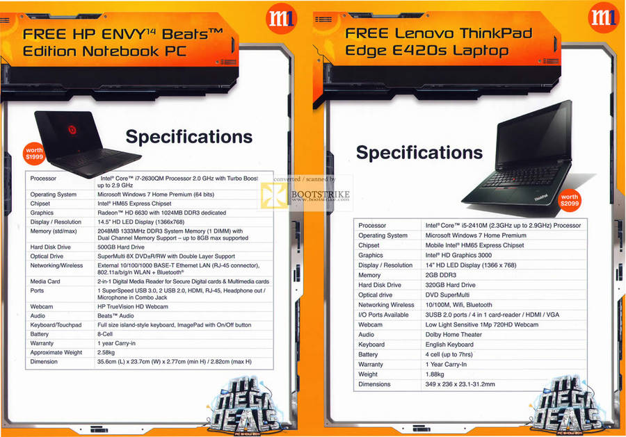 M1 Free HP Envy Beats Edition Notebook Lenovo Thinkpad Edge E420s Specifications