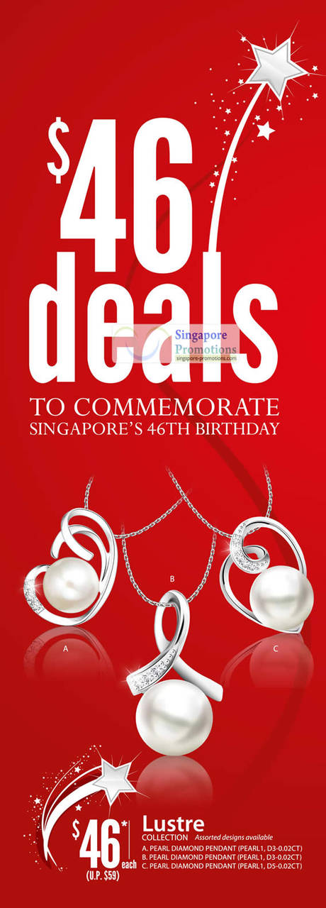 46 Dollar Deals, Lustre Collection Pearl Diamond Pendant 46 Dollar Deals, Lustre Collection Pearl Diamond Pendant