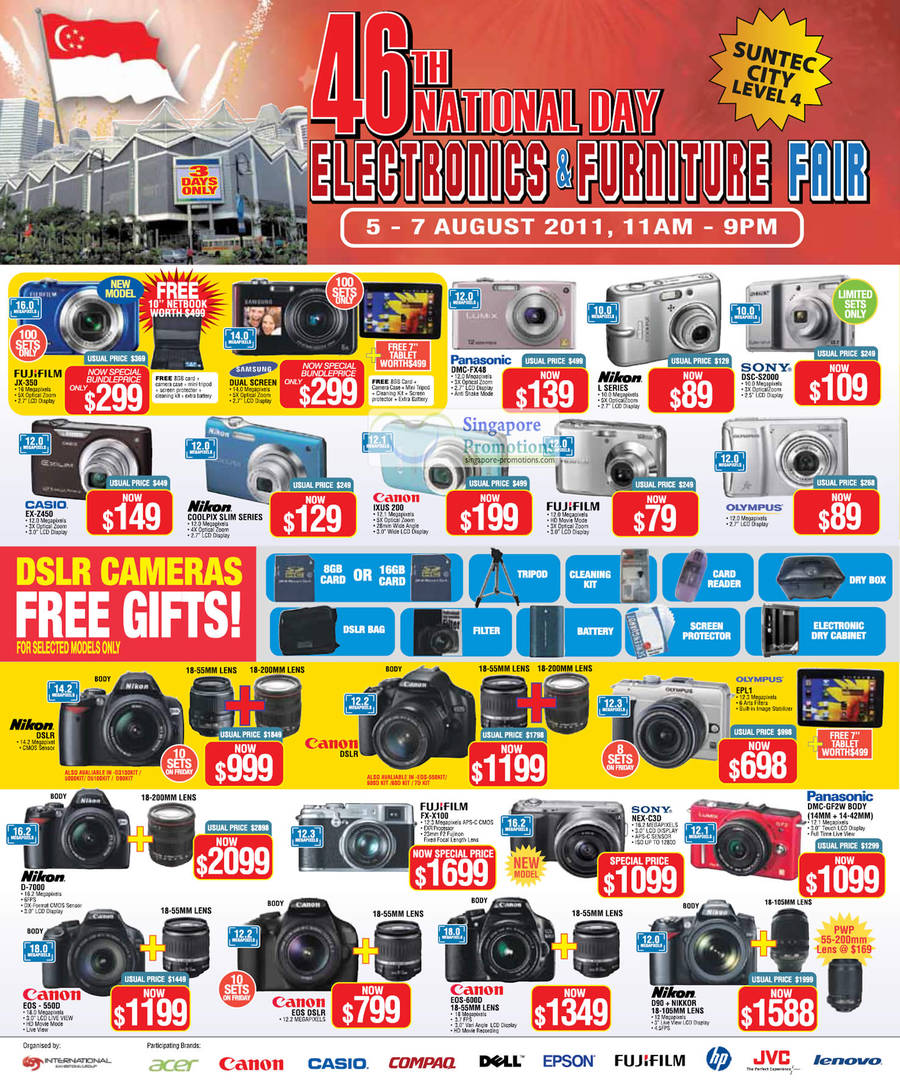 5 Aug Digital Cameras Fujifilm JX-350, Casio EX-Z450, Canon Ixus 200, Panasonic DMC-FX48, Sony DSC-S2000, Olympus EPL1, Nikon D7000, Canon EOS550D, Fujifilm FX-X100, EOS600D, Sony Nex-C3D, DMC-GF2W