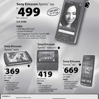 Featured image for (EXPIRED) 3Mobile & Handphone Shop Sony Ericsson Mobile Phones Price List 23 Sep 2011