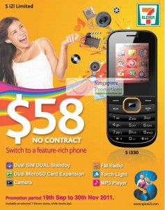 Featured image for (EXPIRED) S Dual SIM Mobile Phones Price List  @ 7-Eleven 30 Sep – 30 Nov 2011