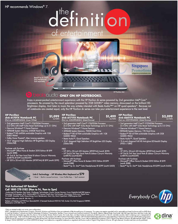 Featured image for (EXPIRED) HP Pavilion & Touchsmart Notebooks & Desktop PC Price List 14 Oct – 18 Nov 2011