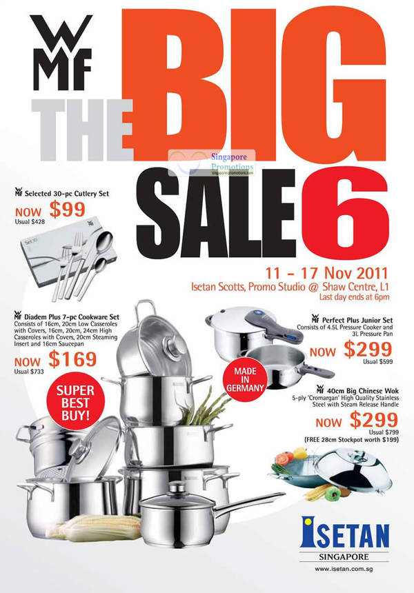 Featured image for (EXPIRED) Isetan WMF Kitchenware Big Sale 6 11 – 17 Nov 2011