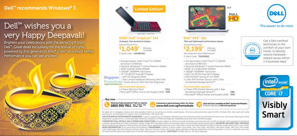 Featured image for (EXPIRED) Dell Inspiron Notebooks Deepavali Special Offers 14 – 20 Oct 2011