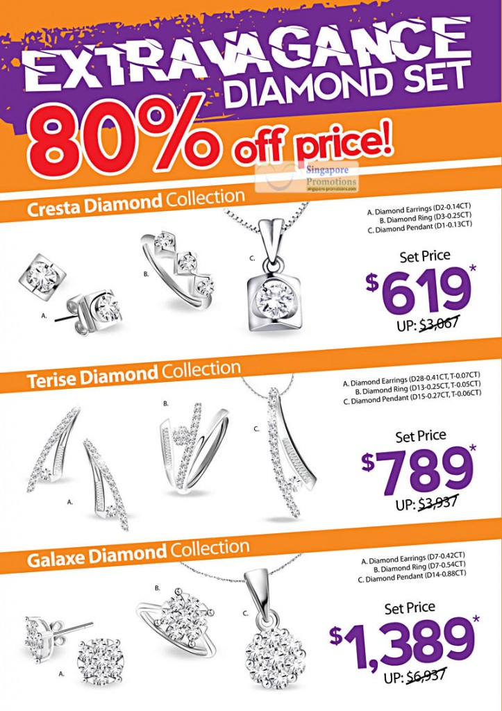 Diamond Collections, Cresta, Terise, Galaxe, Earrings, Ring, Pendant