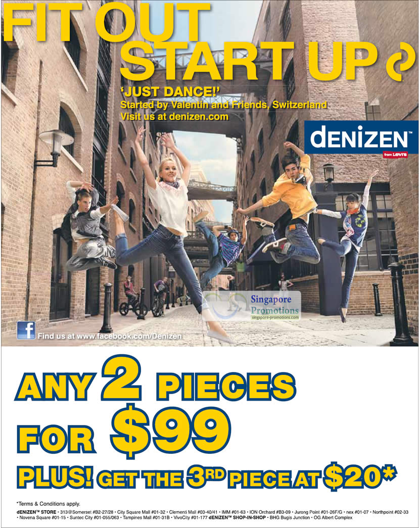 Featured image for Levi's Denizen Jeans Buy 2 For $99 Promotion 7 Oct 2011