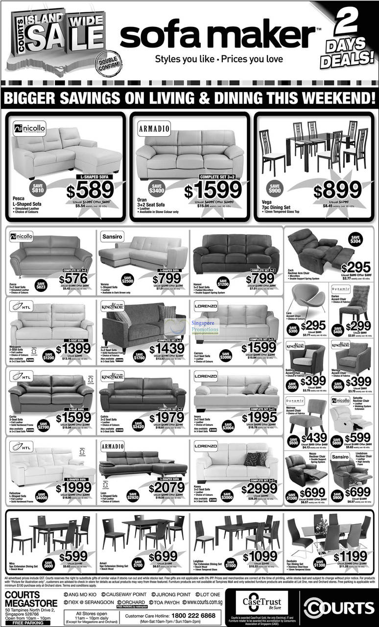 Sofa Nicollo Pesca, Armadio Oran, Vega Dining Set, Zocca, Sansiro Verona, Honovi, Lorenzo Carrara, King Koil Jaxine, HTL Metropole, Carita, Caltrin, Imara