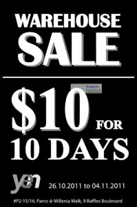 Featured image for (EXPIRED) Yen Studio Fashion Warehouse Sale 26 Oct – 4 Nov 2011