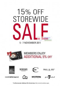 Featured image for (EXPIRED) Bread & Butter 15% Off Storewide Sale 5 – 7 Nov 2011
