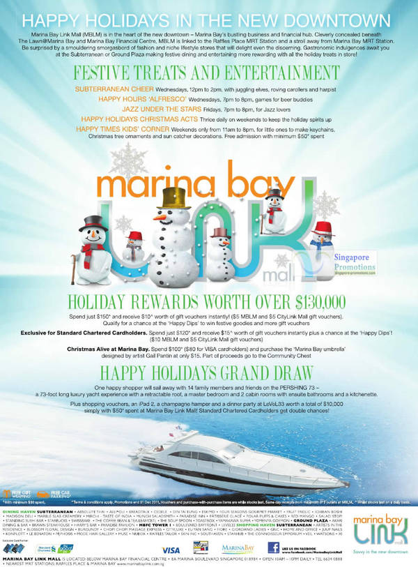 Featured image for (EXPIRED) Marina Bay Link Mall Happy Holidays Promotion 18 Nov – 31 Dec 2011