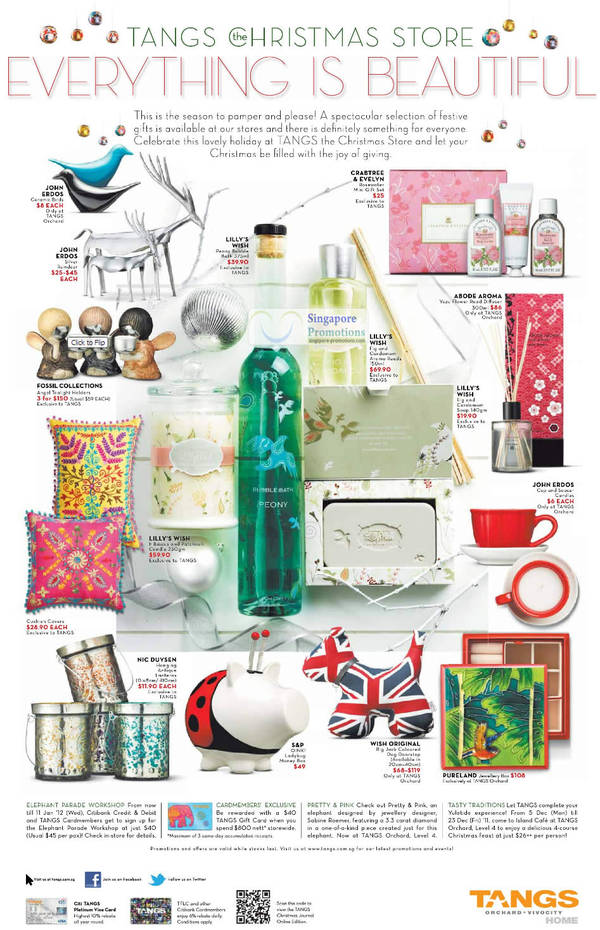 Featured image for (EXPIRED) Tangs Christmas Offers & Promotions 2 – 25 Dec 2011