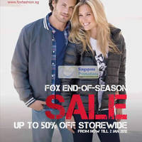 Featured image for (EXPIRED) Fox End of Season Sale Up To 50% Off 15 Dec 2011 – 2 Jan 2012