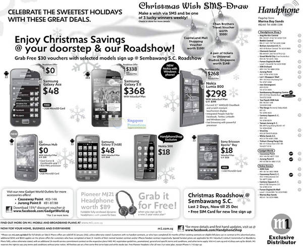 Featured image for (EXPIRED) M1 Smartphones, Tablets & Home/Mobile Broadband Offers 23 – 30 Dec 2011