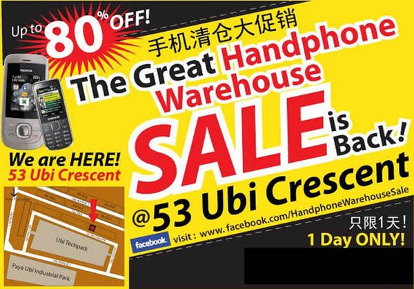 Featured image for (EXPIRED) Handphone Warehouse Clearance Sale Up To 80% Off 1 Jan 2012