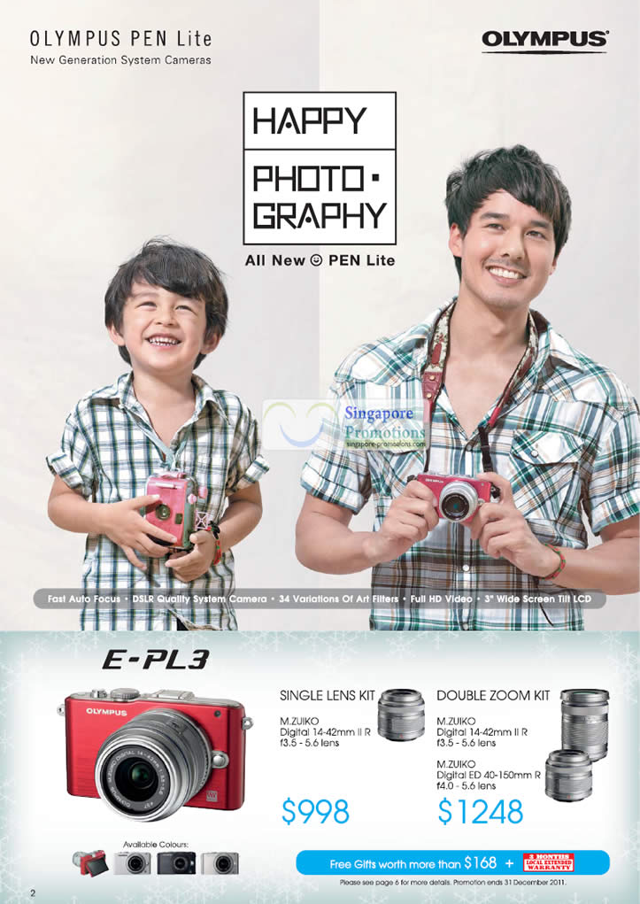 Featured image for Olympus Digital Cameras, Voice Recorders, Lenses & Accessories Promotion Price List 5 - 31 Dec 2011