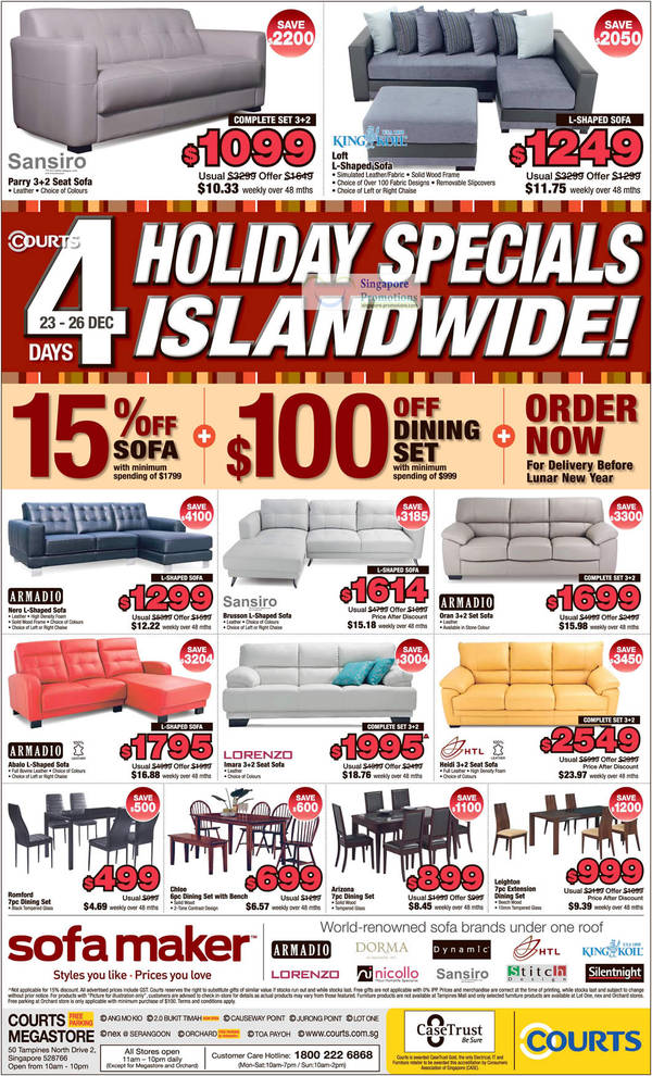 Featured image for (EXPIRED) Courts 4 Days Holidays Specials Islandwide 24 – 30 Dec 2011