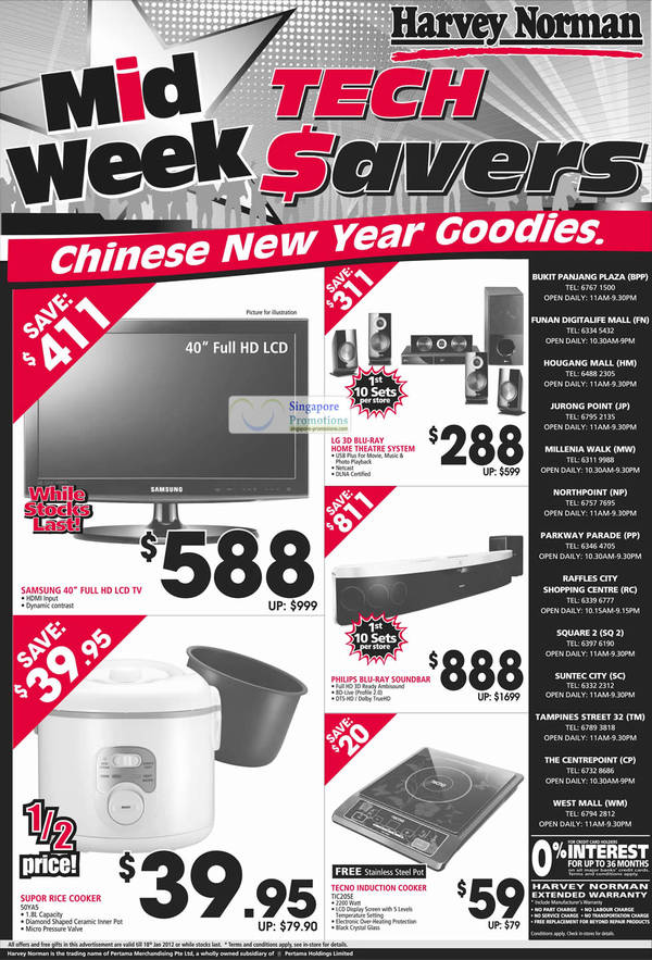 Featured image for (EXPIRED) Harvey Norman Mid Week Offers 12 – 18 Jan 2012