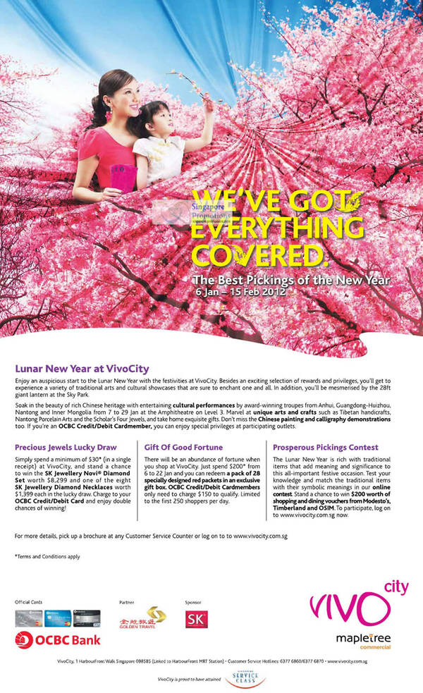 Featured image for (EXPIRED) VivoCity Chinese New Year Promotions & Activities 6 Jan – 15 Feb 2012