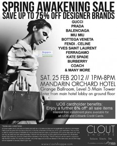 Featured image for (EXPIRED) Clout Shoppe Branded Handbags Up To 75% Off Sale 25 Feb 2012