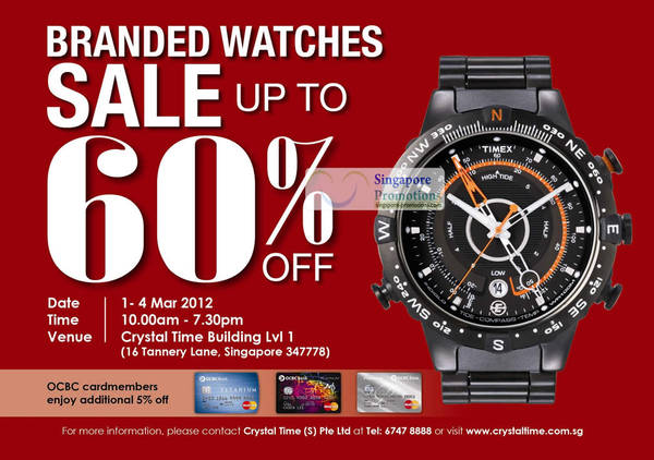 Featured image for (EXPIRED) Crystal Time Watches Warehouse Sale Up To 60% Off 1 – 4 Mar 2012