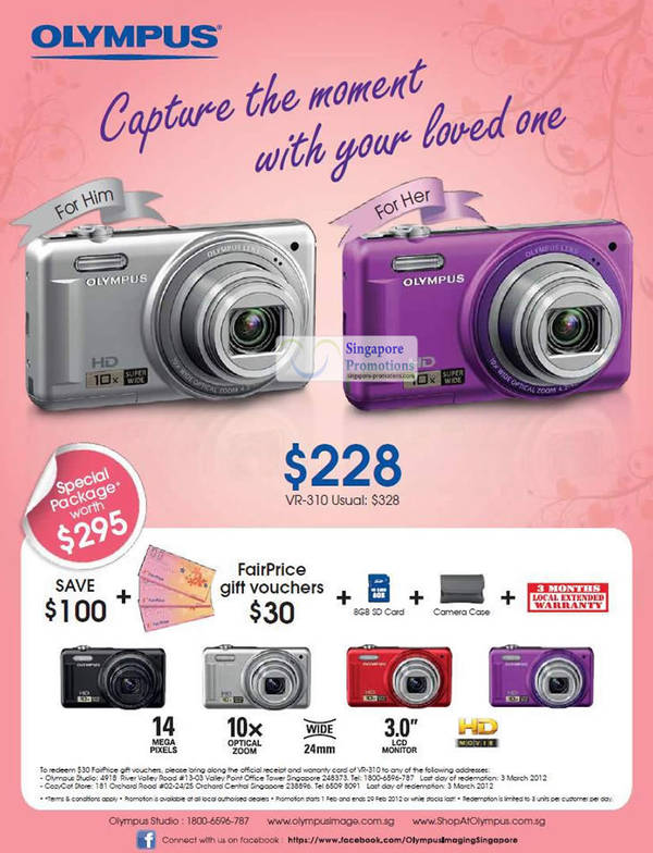 Featured image for (EXPIRED) Olympus VR-310 Digital Camera Free $295 Package Promotion 1 – 29 Feb 2012