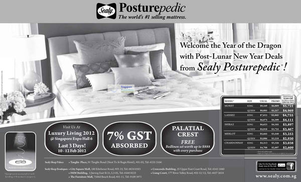 Featured image for (EXPIRED) Sealy Posturepedic Mattress Promotion Offers 10 Feb 2012