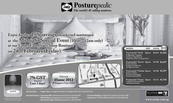 Featured image for (EXPIRED) Sealy Posturepedic Mattresses Promotion Offers 24 Feb 2012