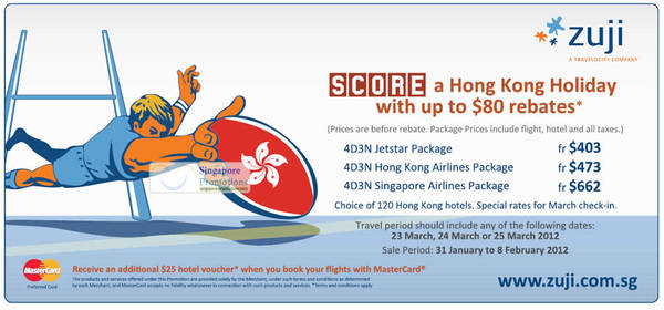 Featured image for (EXPIRED) Zuji Up To $80 Rebates Hong Kong Holidays 31 Jan – 8 Feb 2012