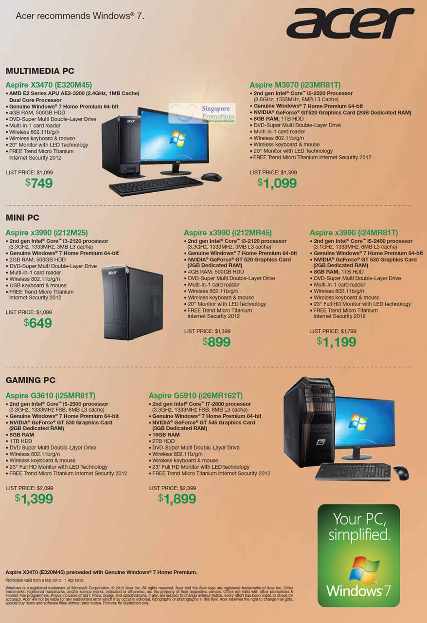 Aspire Desktop PCs