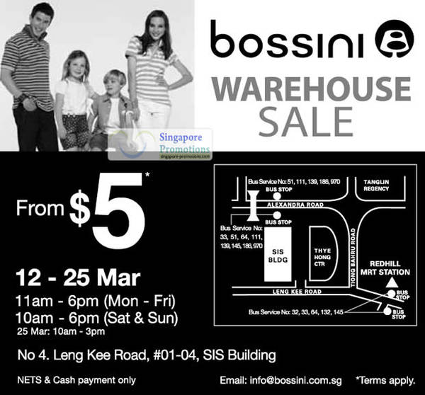 Featured image for (EXPIRED) Bossini From $5 Warehouse Sale 12 – 25 Mar 2012