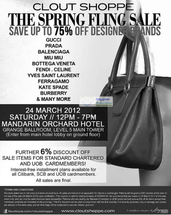 Featured image for (EXPIRED) Clout Shoppe Branded Handbags Up To 75% Off Sale 24 Mar 2012
