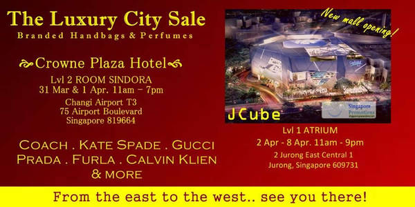 Featured image for (EXPIRED) Luxury City Branded Handbags & Fragrances Sale Up To 70% Off 31 Mar – 8 Apr 2012