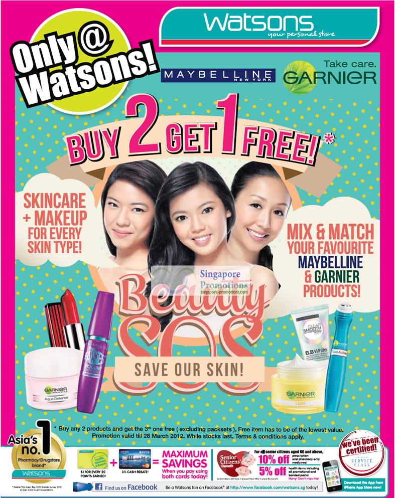 Featured image for Watsons Personal Care & Beauty Offers 8 - 14 Mar 2012