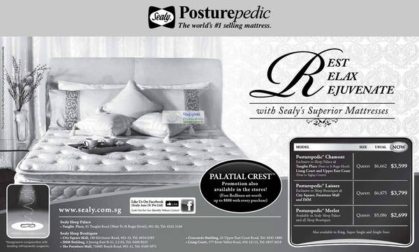 Featured image for (EXPIRED) Sealy Posturepedic Mattresses Promotion 16 Mar 2012
