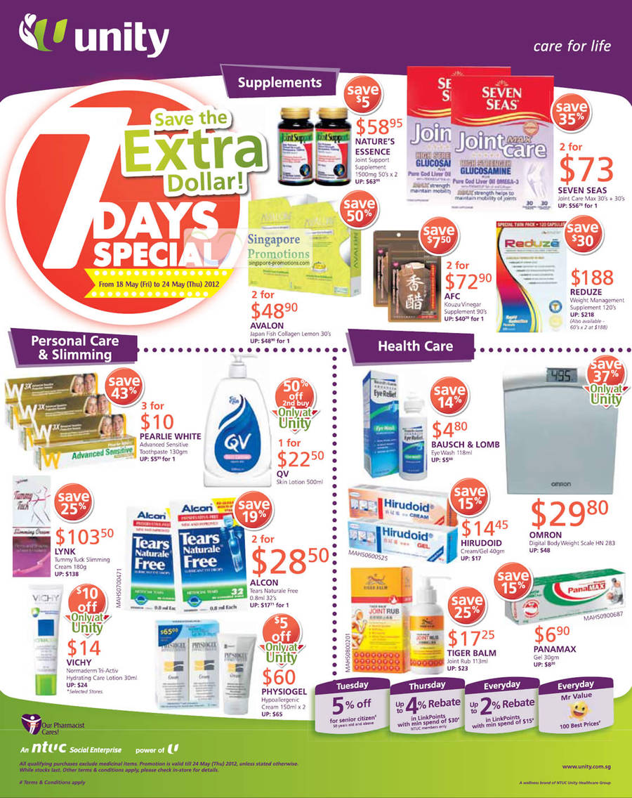 18 May 7 Day Specials, Supplement, Healthcare, Personal Care