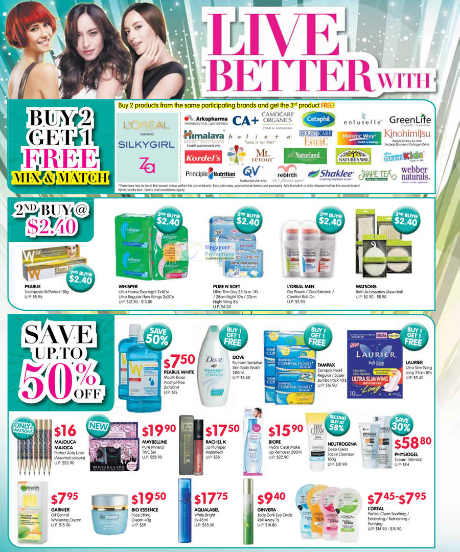 Buy 2 Get 1 Free, Rackel K, Maybelline, Bio Essence, Physiogel