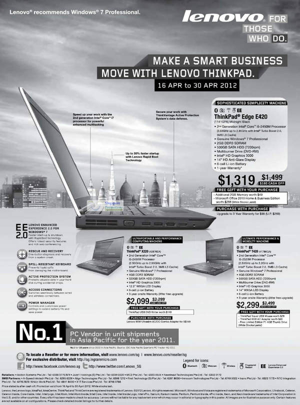 Featured image for (EXPIRED) Lenovo Business Notebooks Promotion Offers 16 – 30 Apr 2012
