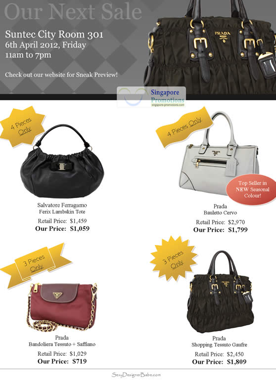 Featured image for (EXPIRED) SexyDesignerBabe Branded Handbags Sale @ Suntec 6 Apr 2012