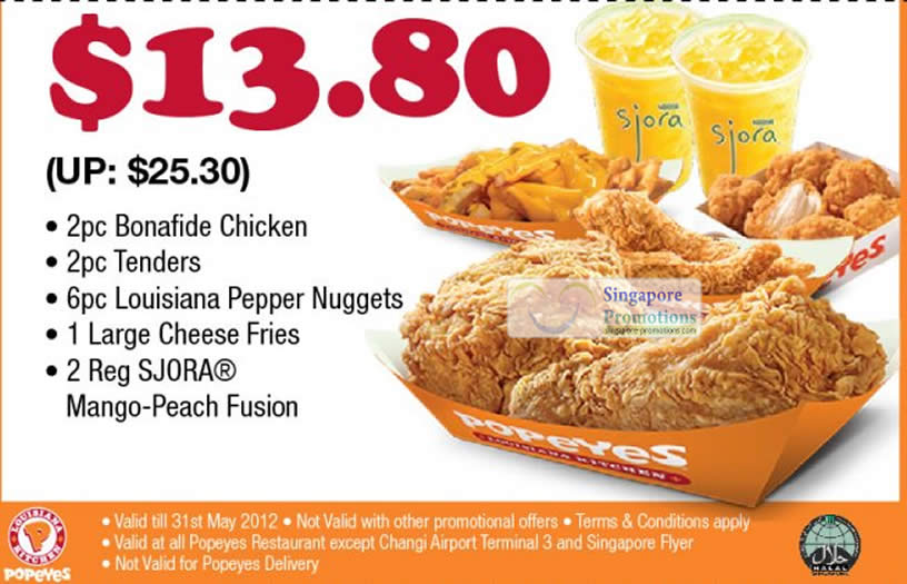 8 May 13.80 2pc Bonafide Chicken, 2pc Tenders, 6pc