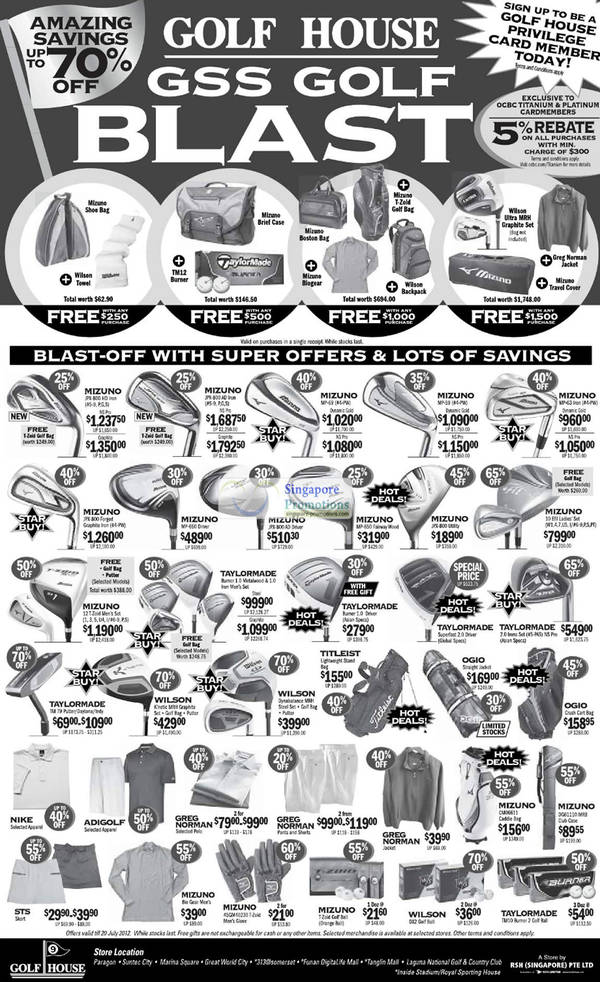 Featured image for (EXPIRED) Golf House GSS2012 Sale Up To 70% Off 17 May – 20 July 2012